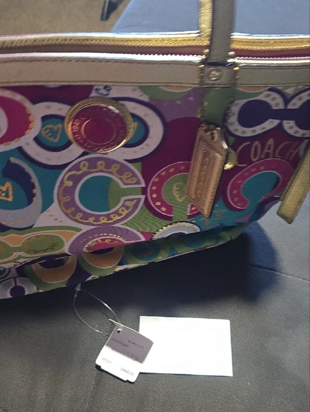 Coach Multicolor Logo-Print Tote - Pink, Blue, Green & Purple
